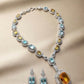 Luxury Statement Pendant Necklace Set with Earrings, Bridal Jewelry Set
