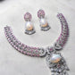 Luxury Statement Pendant Necklace Set with Earrings, Bridal Jewelry Set