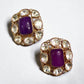 Kundan Stud Earrings, Gold Plated Statement Earrings