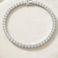 Silver Tone Tennis Bracelet, Cubic Zirconia Bracelet, Classic Statement