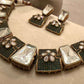 Gold Plated Kundan Style Choker Set, Statement Bridal Necklace Set