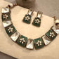 Gold Plated Kundan Style Choker Set, Statement Bridal Necklace Set