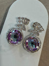 Timeless Statement Earrings with Round Gem and Modern Elegance Swarovski