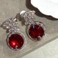 Timeless Statement Earrings with Round Gem and Modern Elegance Swarovski