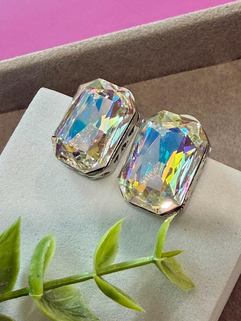Architectural Geometric Statement Earrings with Designer Elegance Swarovski