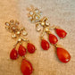 Elegant Floral Teardrop Earrings for Weddings and Special Occasions