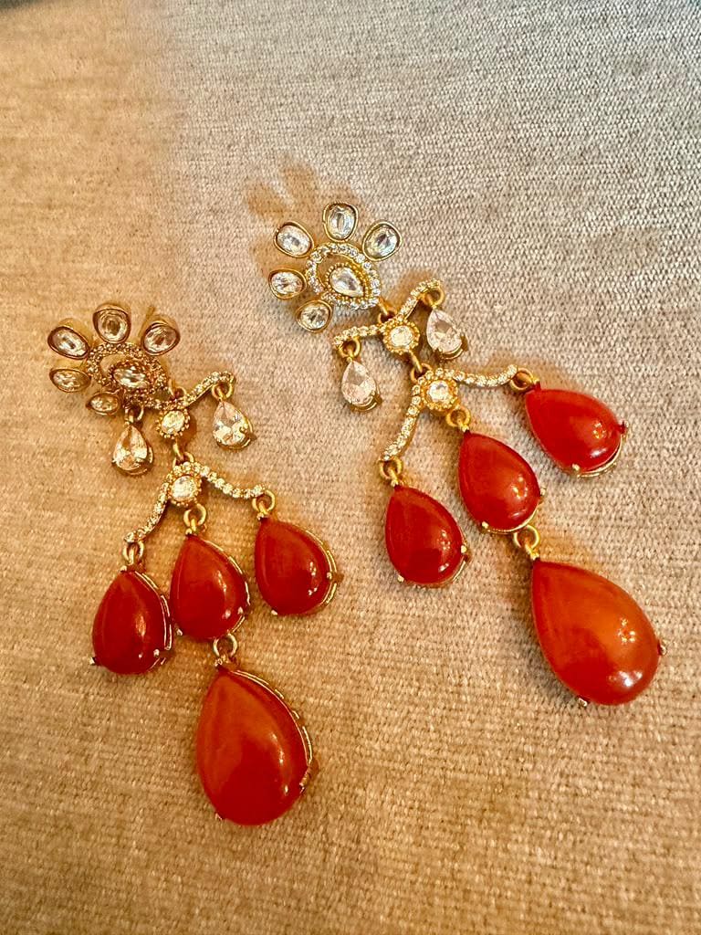 Elegant Floral Teardrop Earrings for Weddings and Special Occasions
