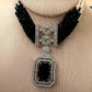 CZ stones Choker with Pendant, Drop Earrings, Wedding Jewelry, Luxury Gift for Women