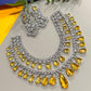 Cascading CZ Necklace Set with Elegant Teardrop Details