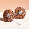 Artisan Floral Earrings with Cubic Zirconia Elegance