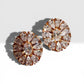 Artisan Floral Earrings with Cubic Zirconia Elegance