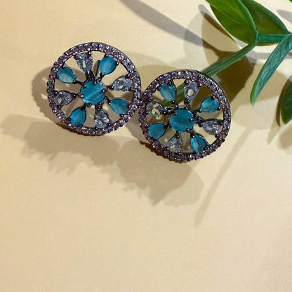 Radiant Floral Cluster Earrings with Premium Cubic Zirconia Sparkle