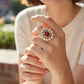 Designer Statement Ring for Women with Elegant Cocktail Style for Weddings and Special Occasions Polki kundan.