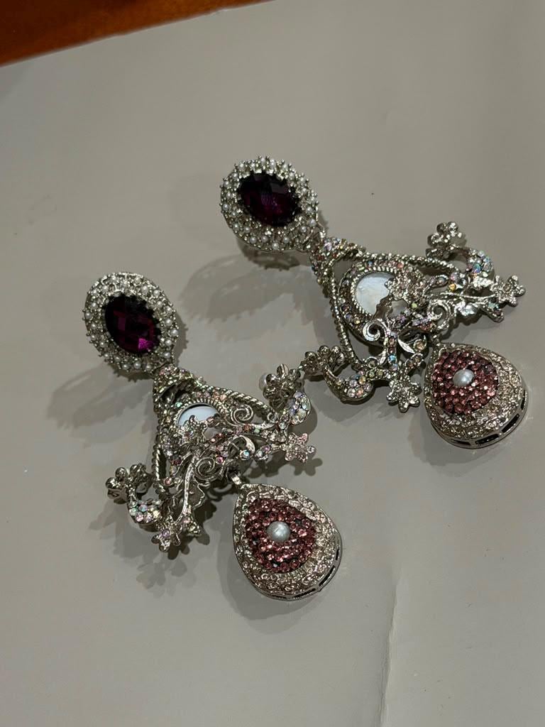 Pendant Necklace with Matching Earrings for Weddings and Special Occasions