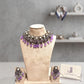Purple Bridal Choker Necklace Set with Matching Jewelry for Special Occasions