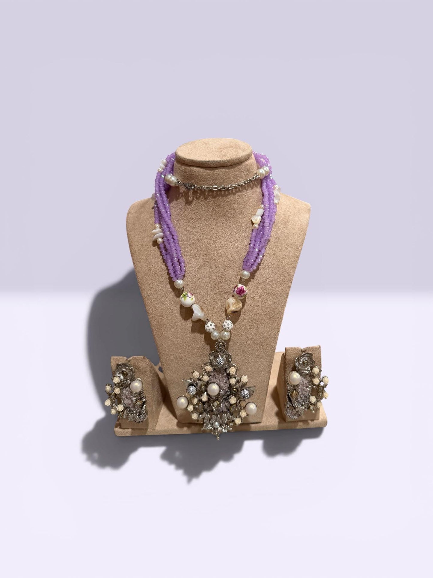 Timeless Vintage fusion antique silver mala Jewelry Set for Weddings, Parties, and Celebrations