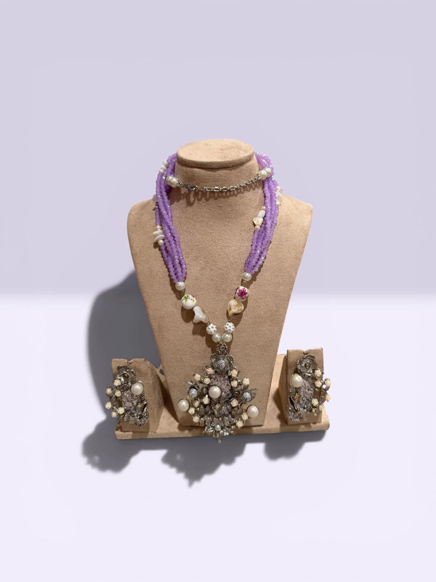 Timeless Vintage fusion antique silver mala Jewelry Set for Weddings, Parties, and Celebrations