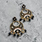 k Enamel Statement Earrings, Gold Tone Boho Dangle Earrings