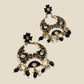 k Enamel Statement Earrings, Gold Tone Boho Dangle Earrings