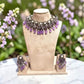 Purple Bridal Choker Necklace Set with Matching Jewelry for Special Occasions