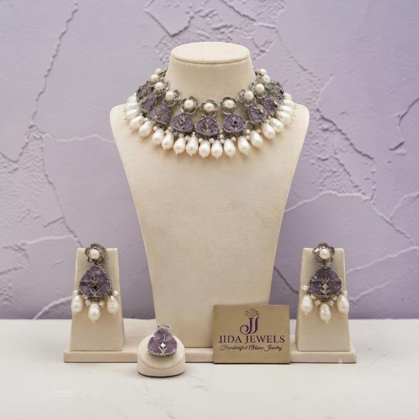 Classic Wedding Earrings and Ring Set for Women Who Love Vintage Elegance