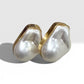 Baroque Pearl Pendant Necklace with Emerald Stone in Gold Tone for Women