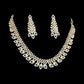 Luxury Floral Jewelry Set with Gold Plated Finish for Wedding and Evening Wear