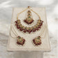 Exquisite Ruby and emerald Necklace Set with Earrings - Traditional Indian Bridal Jewelry