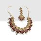 Exquisite Ruby and emerald Necklace Set with Earrings - Traditional Indian Bridal Jewelry