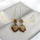 Exquisite Ruby and emerald Necklace Set with Earrings - Traditional Indian Bridal Jewelry