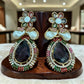 Baroque Pearl Statement Earrings, Multicolor Floral Drop Earrings