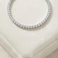 Silver Tone Tennis Bracelet, Cubic Zirconia Bracelet, Classic Statement