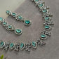 Contemporary Botanical Necklace Set with Matching Earrings