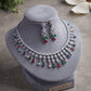 Elegant Gemstone Choker/Necklace Set with Coordinated Earrings
