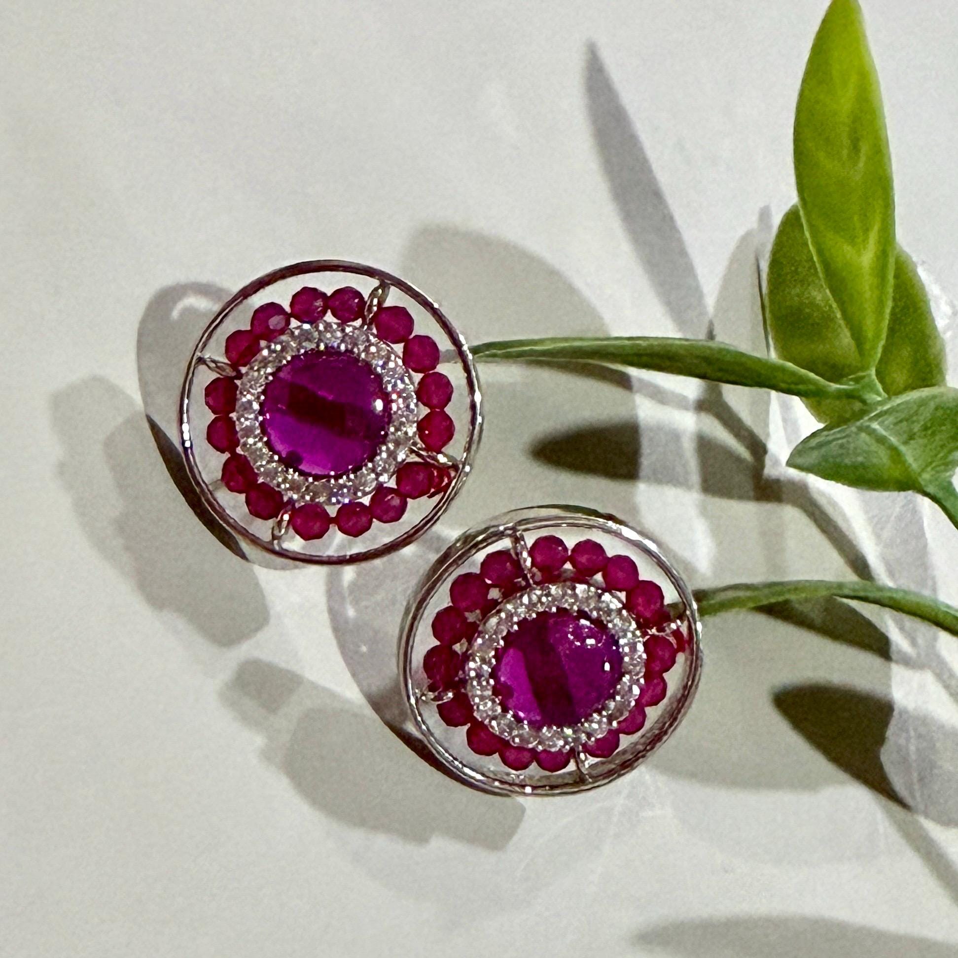 Radiant Floral Cluster Earrings with Premium Cubic Zirconia Sparkle