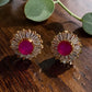 Radiant Floral Cluster Earrings with Premium Cubic Zirconia Sparkle