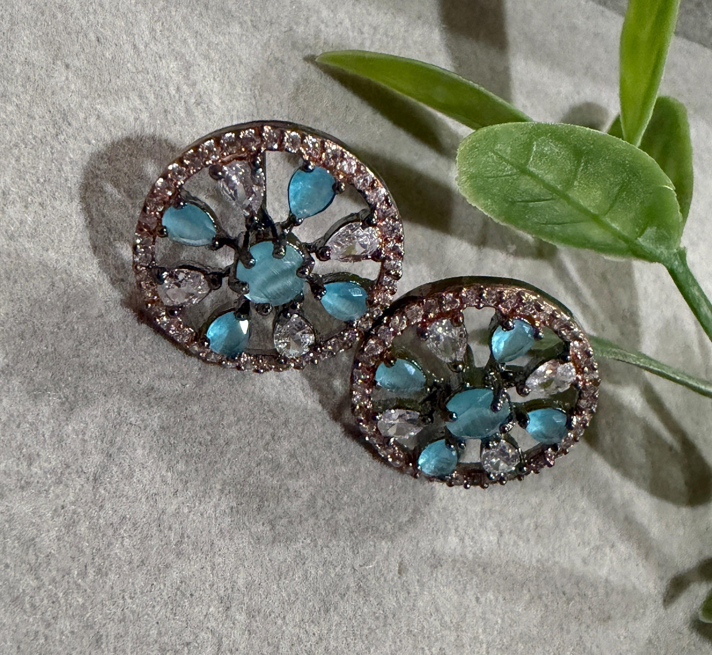 Radiant Floral Cluster Earrings with Premium Cubic Zirconia Sparkle