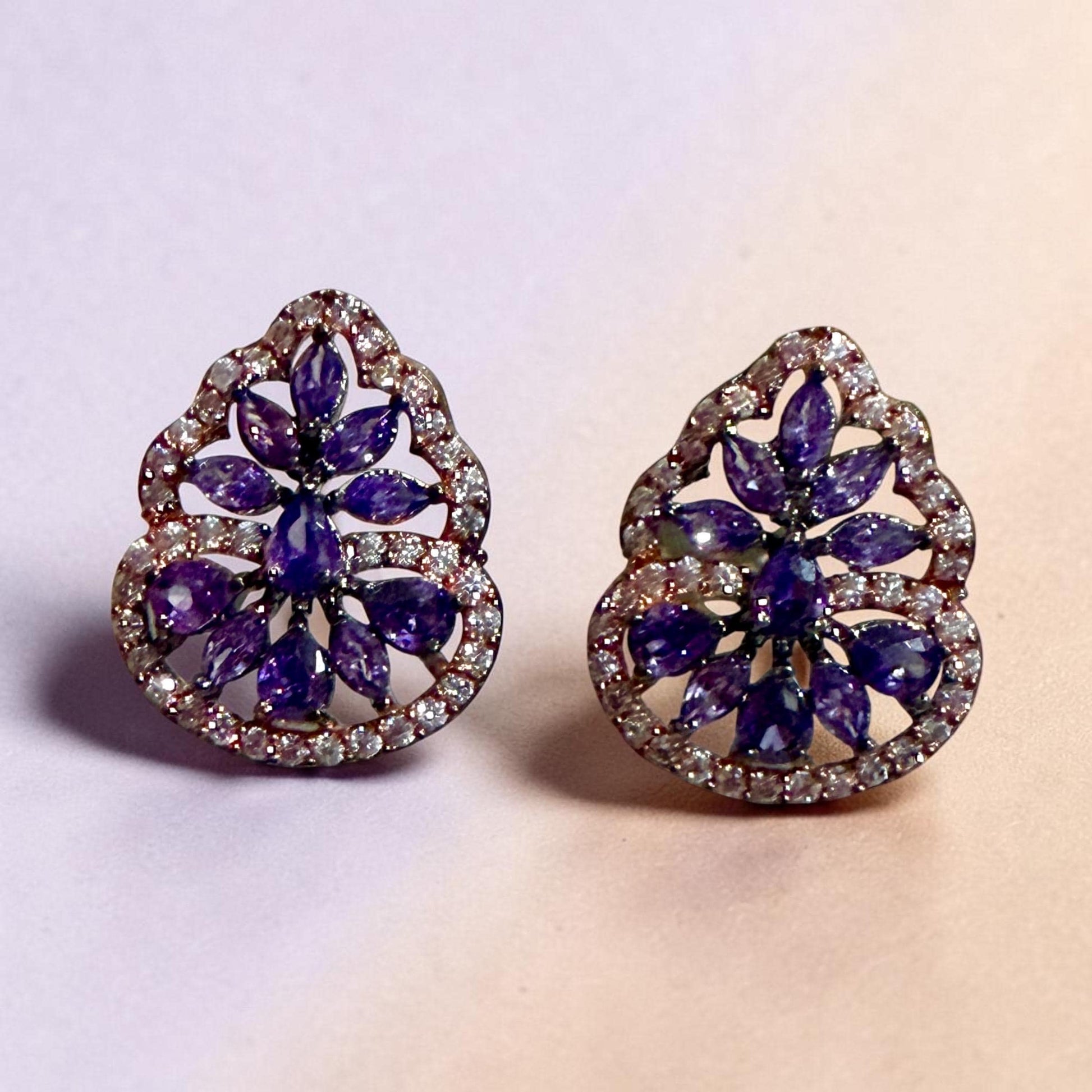 Radiant Floral Cluster Earrings with Premium Cubic Zirconia Sparkle