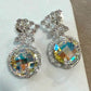 Timeless Statement Earrings with Round Gem and Modern Elegance Swarovski