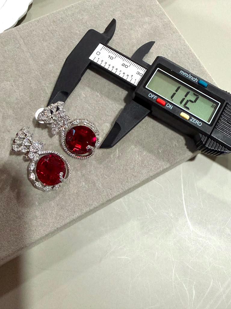 Timeless Statement Earrings with Round Gem and Modern Elegance Swarovski