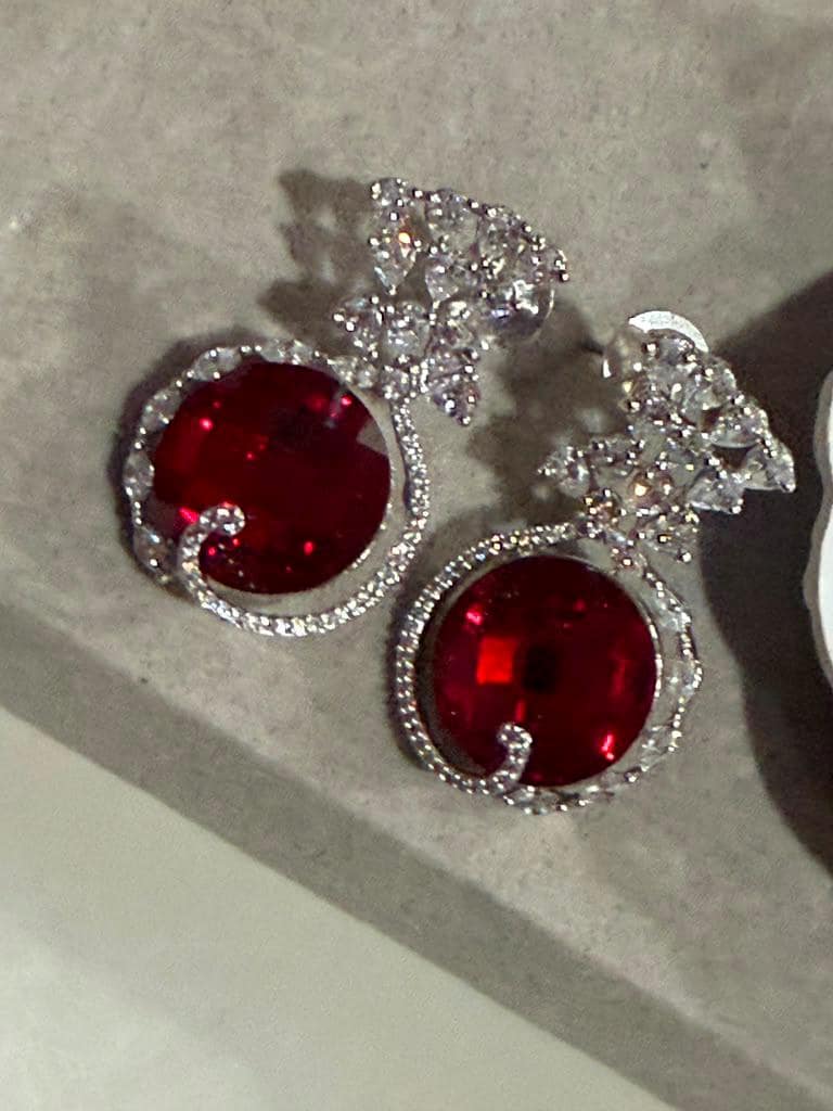 Timeless Statement Earrings with Round Gem and Modern Elegance Swarovski