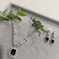Geometric Necklace and Dangle Earrings for Party Wear
