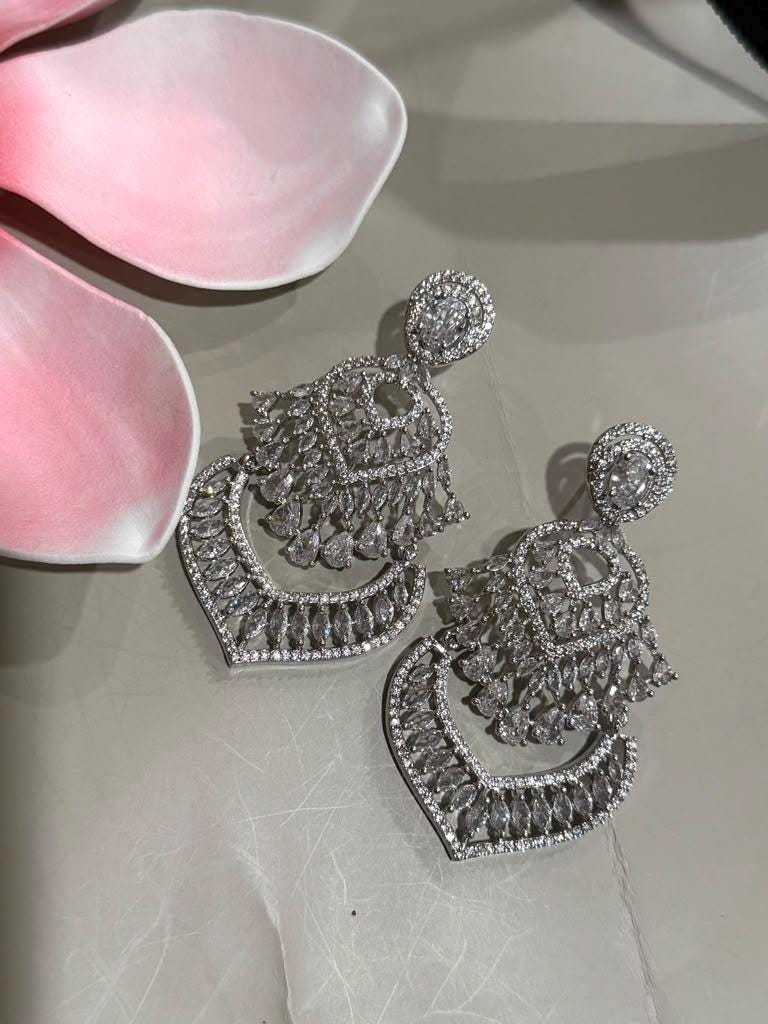 Glamorous Statement Drop Earrings with Decorative Openwork and Pear Accents