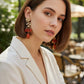 Elegant Floral Teardrop Earrings for Weddings and Special Occasions