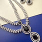 DeLeaf Necklace and Earrings Set for Wedding, Reception & Evening Wear