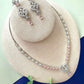 Luxury Floral Pendant Necklace Set with Elegant Drop Earrings for Women