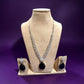 Sparkling Highend CZ Pendant Necklace and Earrings Set for Weddings and Receptions purple stone