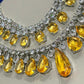 Cascading CZ Necklace Set with Elegant Teardrop Details