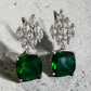 Designer Drop Earrings, Cushion Cut Stud Earrings, Cubic Zirconia