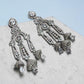 Statement Jhumka Dangle Earrings with Rhodium Finish , Classic Jewelry for Women